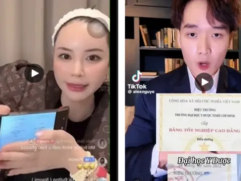 Phát hiện hành vi sử dụng hình ảnh bằng tốt nghiệp giả để quảng cáo dịch vụ làm đẹp trái phép trên mạng xã hội